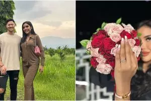 Baru 2 bulan pacaran, intip 7 momen romantis Millendaru dilamar kekasih tampan