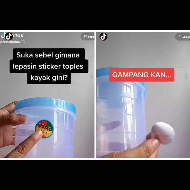 Cuma pakai 1 alat, begini cara melepas stiker di toples plastik tanpa menyisakan bekas