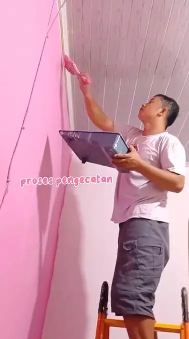 potret transformasi kamar anak serba pink TikTok