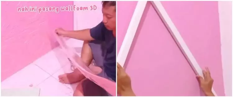 Cuma pakai wallpaper, potret transformasi kamar anak serba pink ini bikin makin betah di rumah
