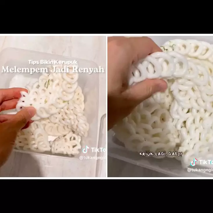 Tanpa perlu digoreng lagi, ini trik mengubah kerupuk putih melempem agar enak dan renyah lagi