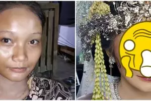 Wanita polos dirias MUA jadi manten berparas Barbie, potret sebelum-sesudah beda bak bumi langit