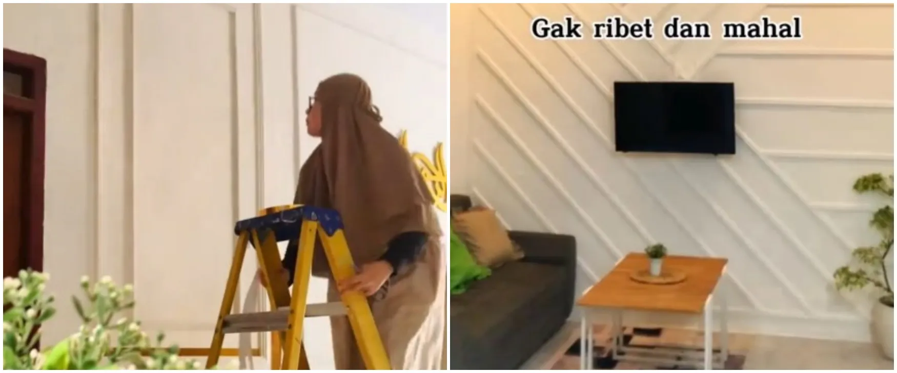 Antiribet, wanita ini dekorasi ruang tamunya jadi kelihatan mewah hanya modal Rp 50 ribu