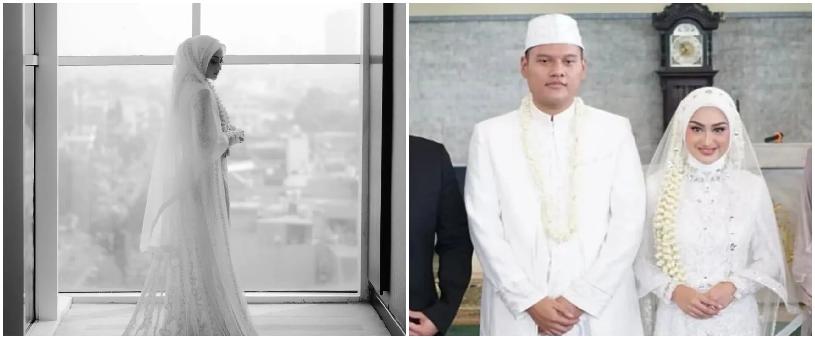 Pernah diisukan dekat dengan Sule, ini 10 momen Memes Prameswari menikah kenakan gaun pengantin hijab