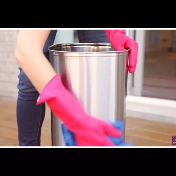 Trik mudah hilangkan noda dan bau tak sedap di tempat sampah dapur, cuma pakai 2 bahan