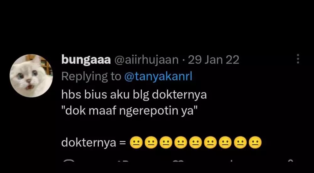 status kocak pengalaman dibius dokter © Twitter