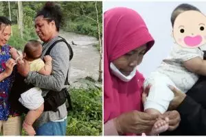 11 Momen Indah Permatasari mudik ke kampung suami, sang cucu dihadiahi gelang kaki emas dari ibu Arie
