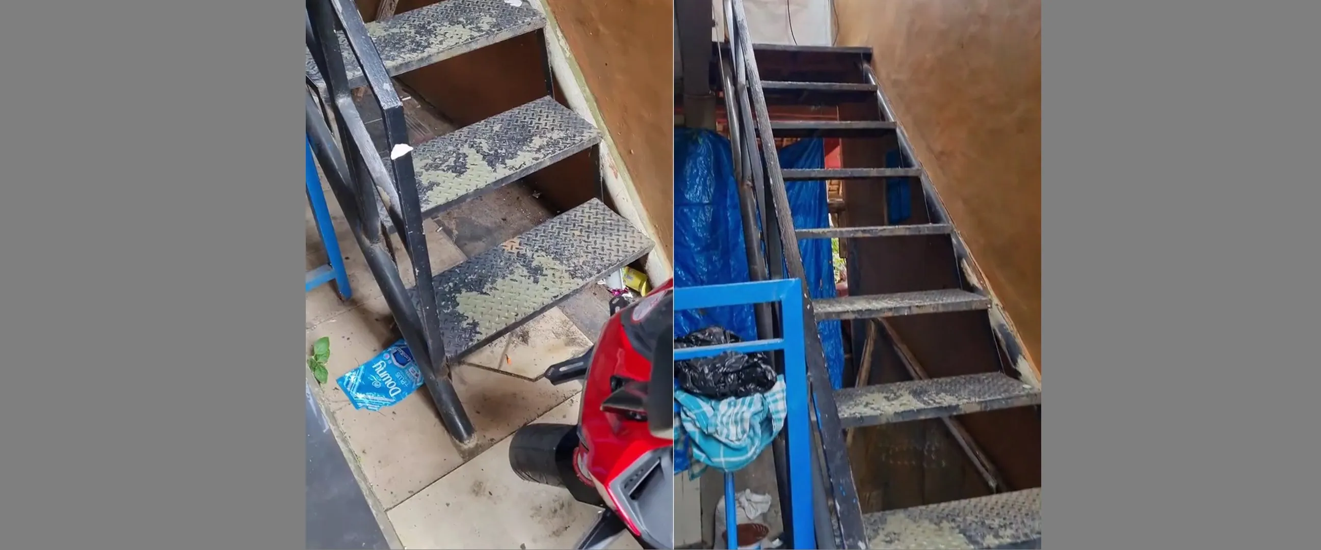 Desain tangga absurd menantang nyawa ini bikin bingung bagaimana cara naiknya