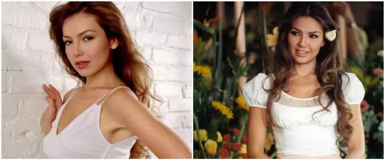 Identik tampil polos di telenovela, 9 penampilan Thalia saat bermakeup tebal manglingi pol