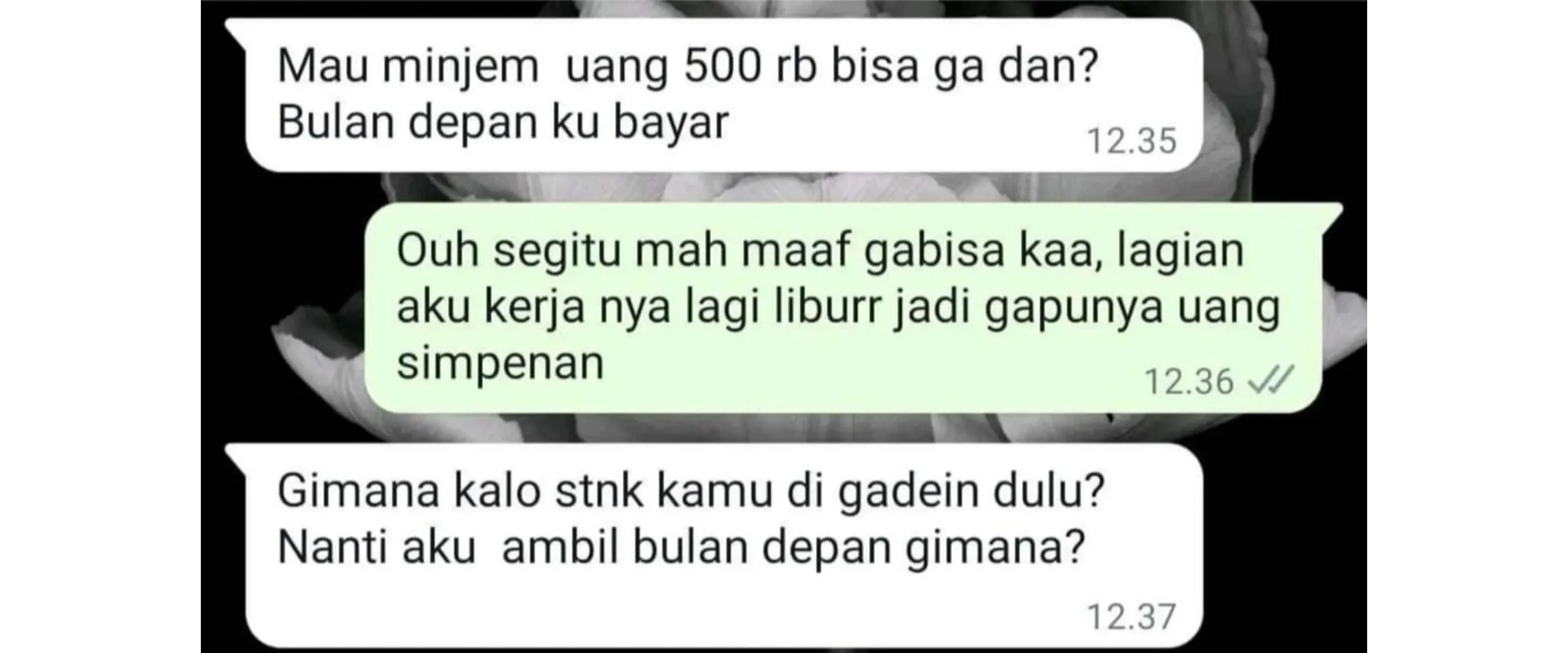 Nggak tahu diuntung, 11 chat lucu orang mau ngutang ini tingkahnya kebangetan