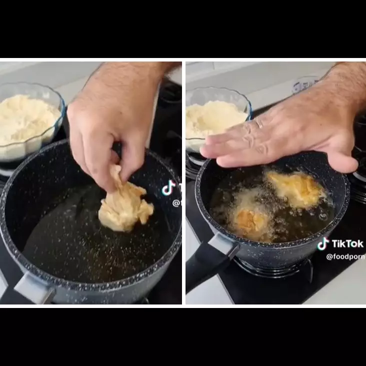 Jangan langsung dimasukkan ke minyak, ini trik masak ayam krispi supaya minyaknya tak meletup-letup
