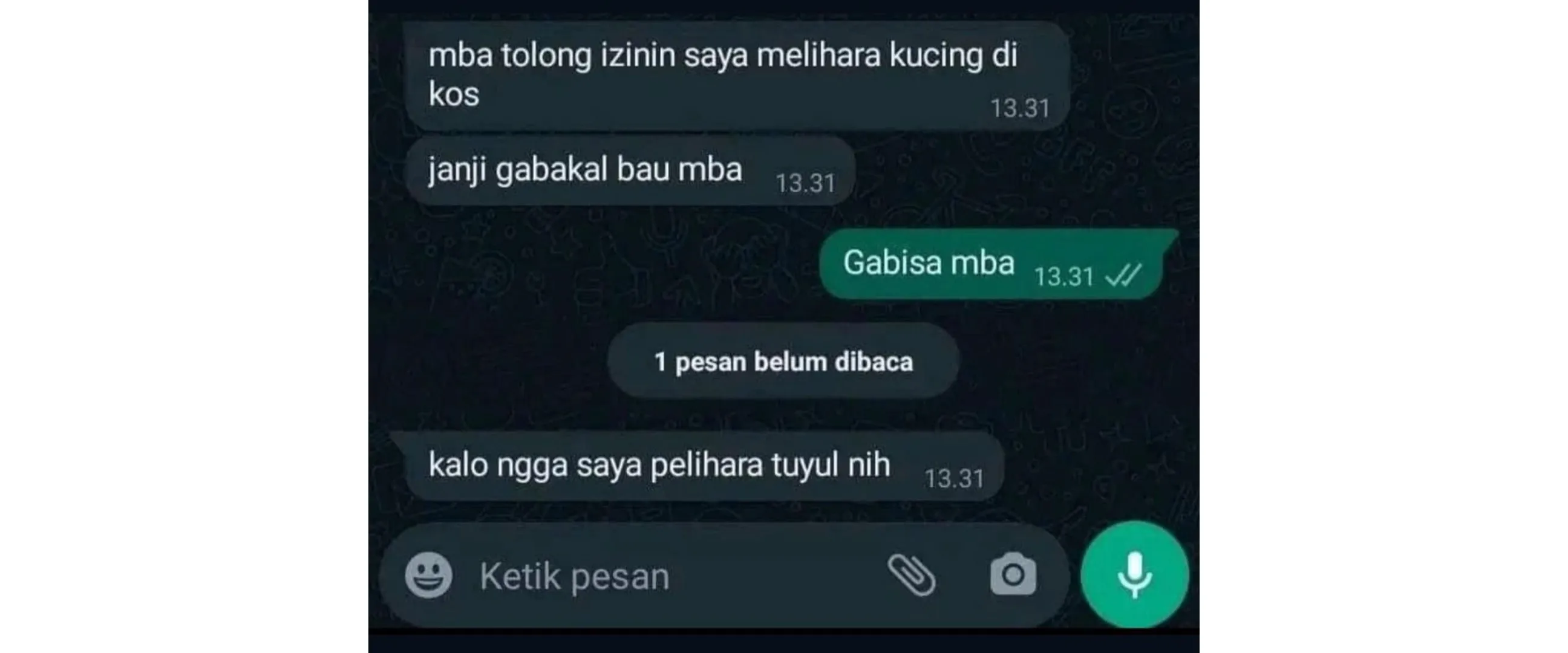 Penuh drama, 11 chat lucu dengan pemilik kos ini bikin susah nahan ketawa