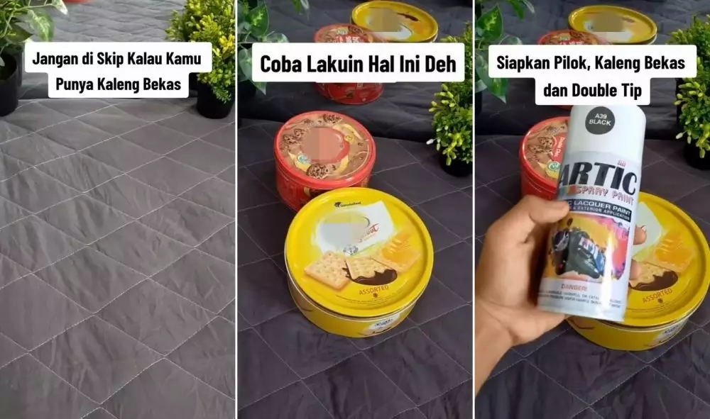 kreasi kaleng bekas © TikTok kreasi kaleng bekas © TikTok