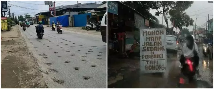 Nggak kalah dengan jalanan di Lampung, intip 11 potret kocak jalan nyeleneh yang bikin ngelus dada