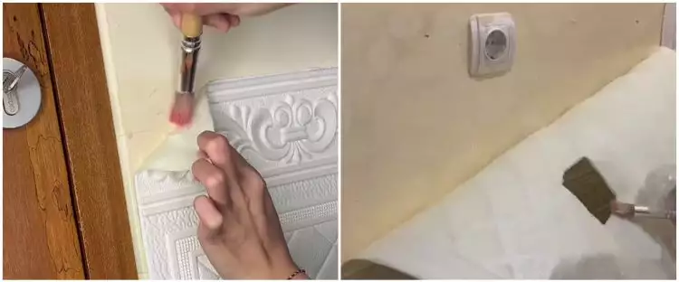 Trik simpel bersihkan wallpaper foam dari dinding tanpa bekas, hanya modal Rp 10 ribu saja