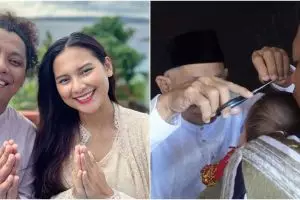 11 Momen akikah anak Indah Permatasari dan Arie Kriting, digelar sederhana di rumah kakek dan nenek