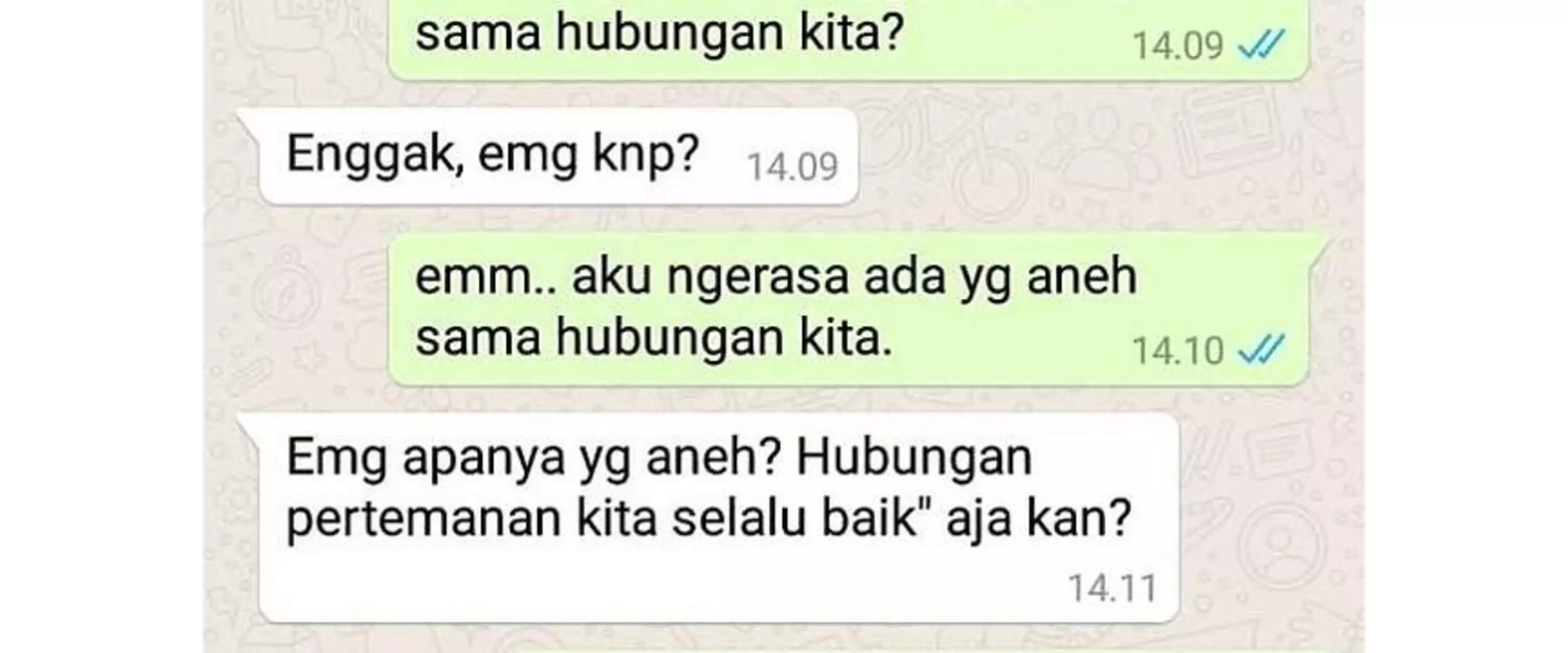 11 Chat lucu minta kepastian dalam hubungan ini bikin ngenes pas tau endingnya