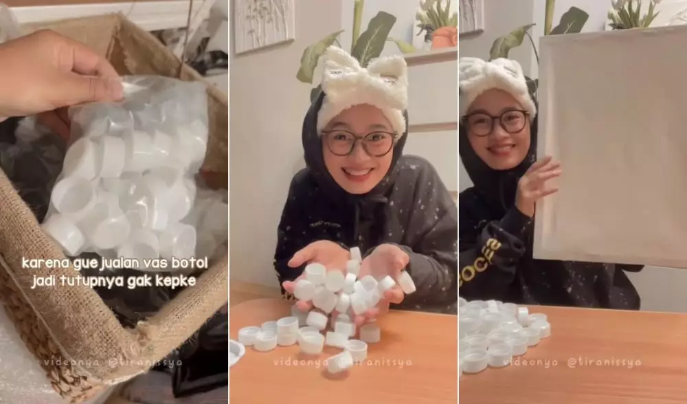 kalender dari tutup botol © TikTok 