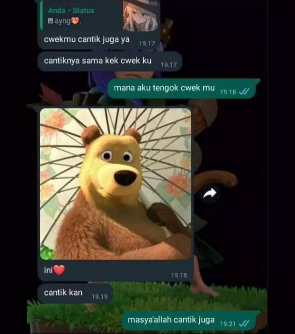 11 Chat lucu tentang imajinasi jomblo © berbagai sumber