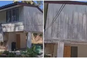 Rumah kayu tampak mau roboh dalamnya terasa homey ala hunian minimalis modern, ini 9 potretnya