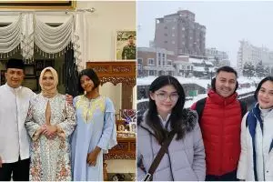 Gaya 11 seleb saat dampingi anak wisuda SMA, paras Bella Saphira disebut mirip anak sambungnya