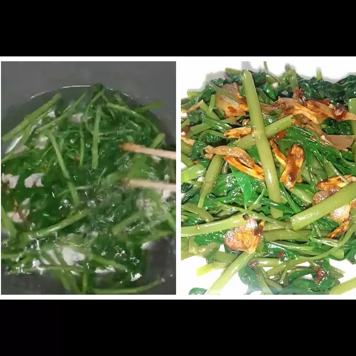 Pakai 1 bahan dapur, ini trik masak tumis kangkung agar makin nikmat dan tetap hijau tak berubah hitam