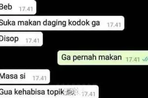 Sudah mumet, 11 chat lucu ketika nggak tahu mau ngobrol apa lagi ini isinya absurd parah