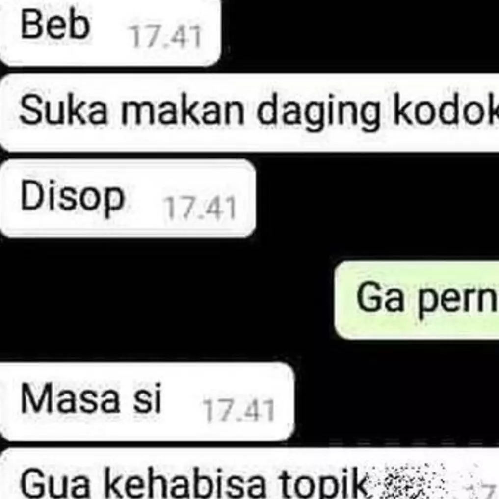 Sudah mumet, 11 chat lucu ketika nggak tahu mau ngobrol apa lagi ini isinya absurd parah