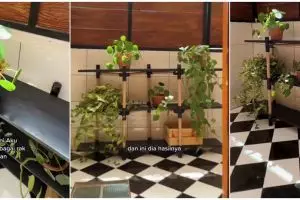Mewah tak perlu mahal, intip cara bikin rak estetik ala Pinterest pakai satu material bangunan