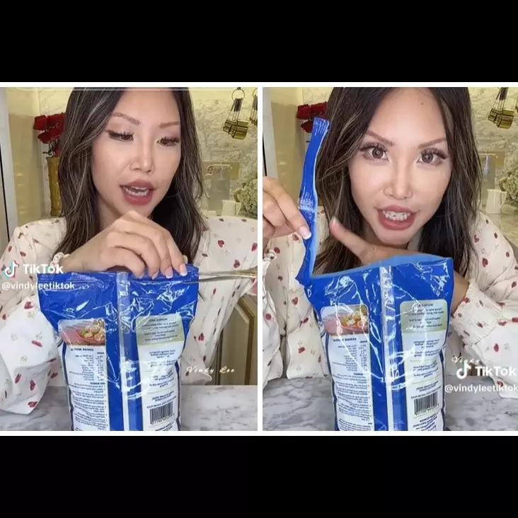 Tanpa karet atau dipindahkan ke wadah, ini trik menyimpan tepung di kemasan biar tak tumpah