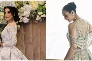 8 Potret seleb pakai gaun nikah Tex Saverio desainer langganan seleb, outer dress Jessica Mila memukau