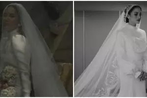 Gaya 9 seleb pakai gaun pengantin tertutup tanpa hijab, Jessica Mila tampil anggun bak royal wedding