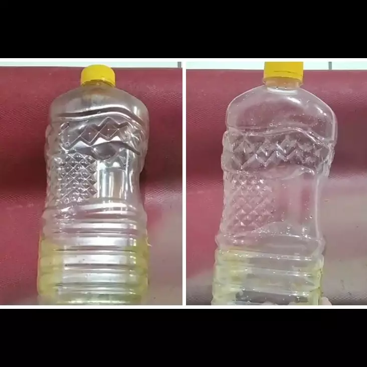Bukan pakai beras, ini cara bersihkan bagian dalam botol minyak bekas pakai 2 bahan