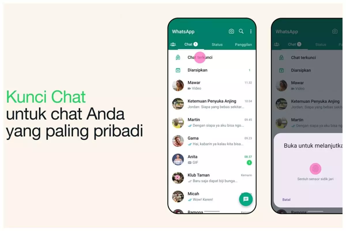 Cara mudah menggunakan WhatsApp Chat Lock yang baru rilis, jadi nggak khawatir simpan chat rahasia