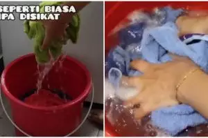 Tanpa dikucek, cara ampuh mencuci handuk mandi pakai 2 bahan ini jadi lebih lembut dan bebas bau apek