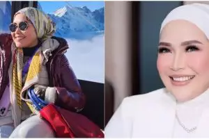 7 Momen ibu Ayu Ting Ting liburan ke Timur Tengah, gayanya modis pakai cadar tapi tuai kritik