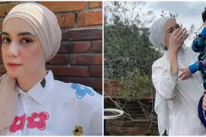 11 Potret Putri Anne dan anaknya liburan di Australia, gaya hijabnya jadi sorotan