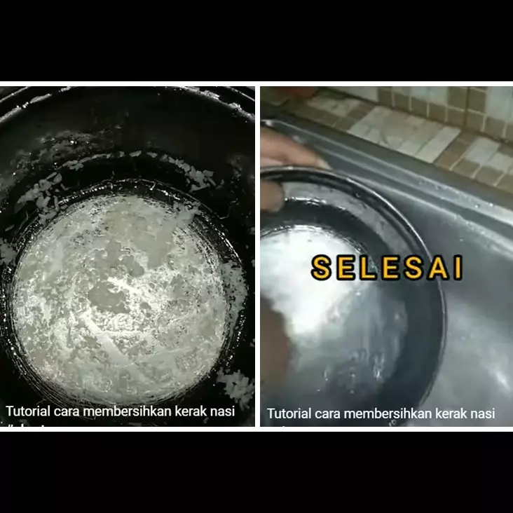 Bukan direndam, begini trik cepat membersihkan kerak nasi di panci rice cooker
