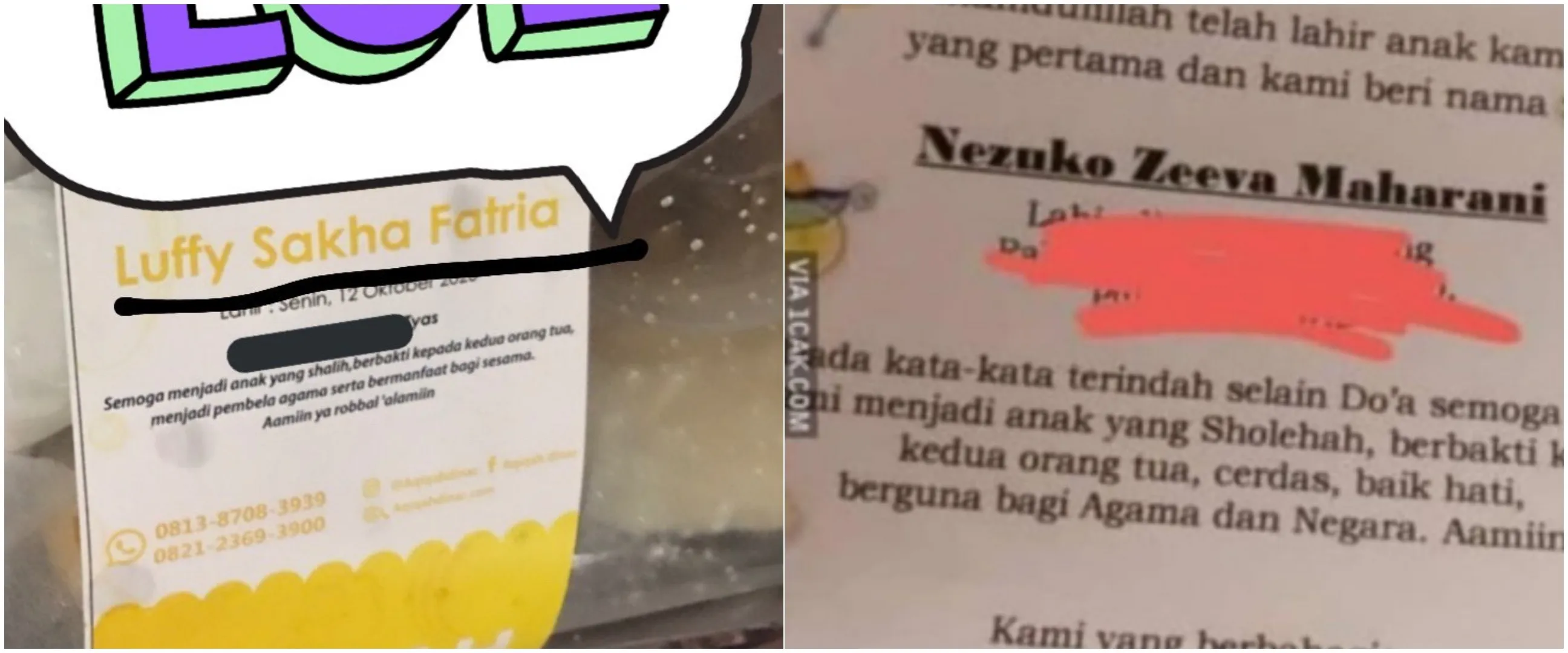 8 Potret kocak nama anak terinspirasi dari anime, fix orang tuanya wibu garis keras