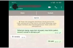 13 Chat lucu kurir mengantar paket terima respons nyeleneh customer, bikin ngelus dada