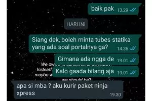 11 Chat lucu kurir dan pembeli barang online shop ini penuh keanehan, bikin ketawa kecut