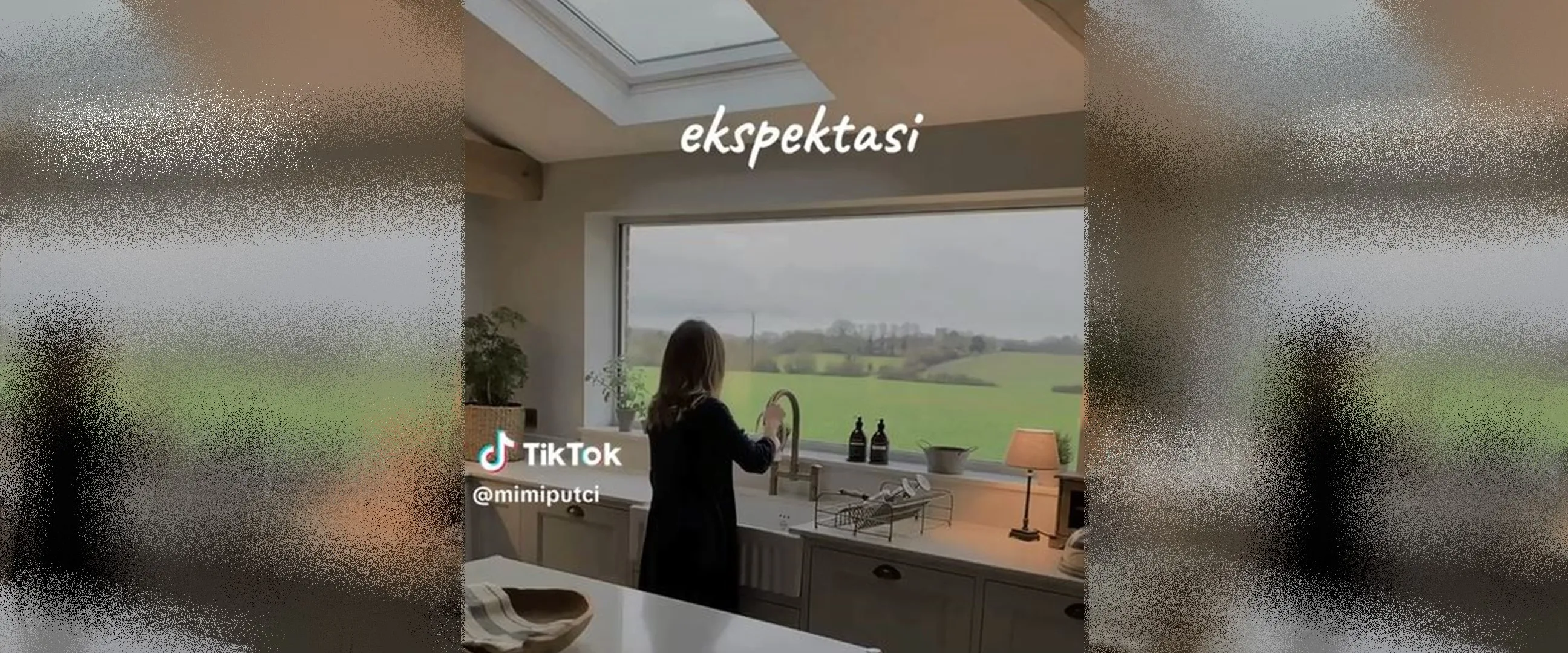 Wanita makeover dapur biar estetik dengan panorama taman, alih-alih manjakan mata malah bikin ngenes