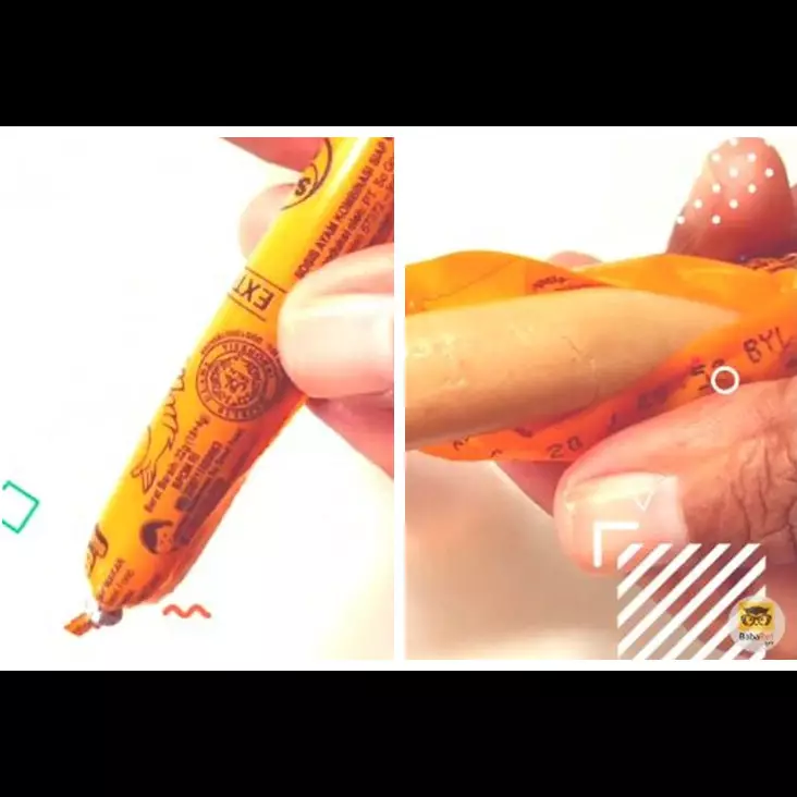 Tanpa perlu digunting ataupun digigit, ini trik praktis membuka bungkus sosis kemasan