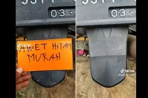 Trik mudah bikin body motor tetap awet hitam dan mengkilat, murah dan gampang ditiru