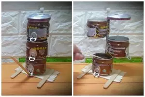 Cara bikin rak bumbu dapur pakai kaleng minuman dan stik es krim bekas, unik dan estetik