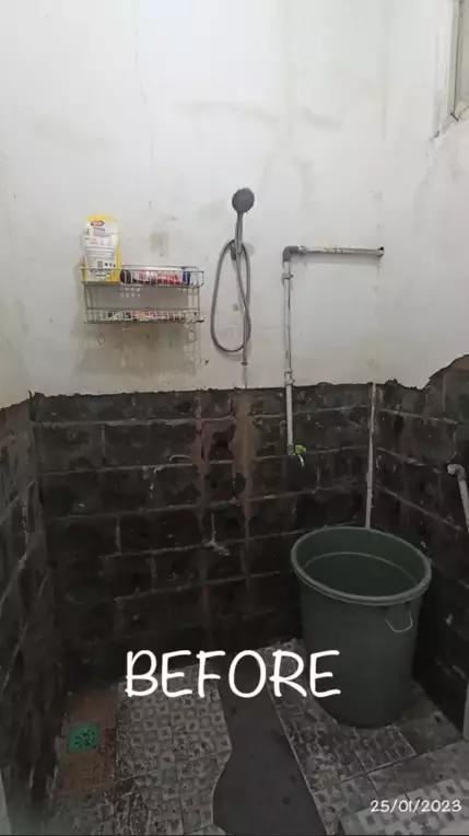 Kamar mandi jadul jadi modern © TikTok Kamar mandi jadul jadi modern © TikTok