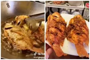 Jangan cuma pakai terigu, trik goreng ikan ditambah 1 bahan ini bikin minyak tenang tak meletup-letup