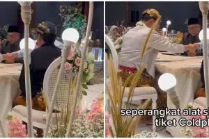 Viral momen pernikahan pakai mahar tiket Coldplay, bikin iri yang gagal war tiket
