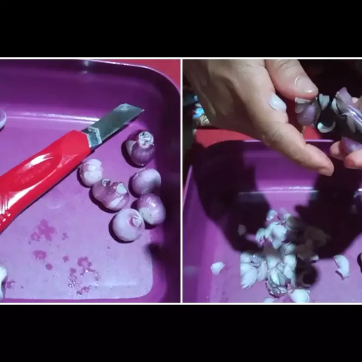 Unik, pria ini tunjukkan trik mudah mengiris bawang merah tanpa bikin mata pedih