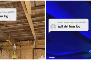 Gubuk anyaman bambu terlihat reyot ini menipu mata, interiornya estetik banget